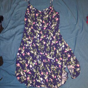 Dark blue flower dress